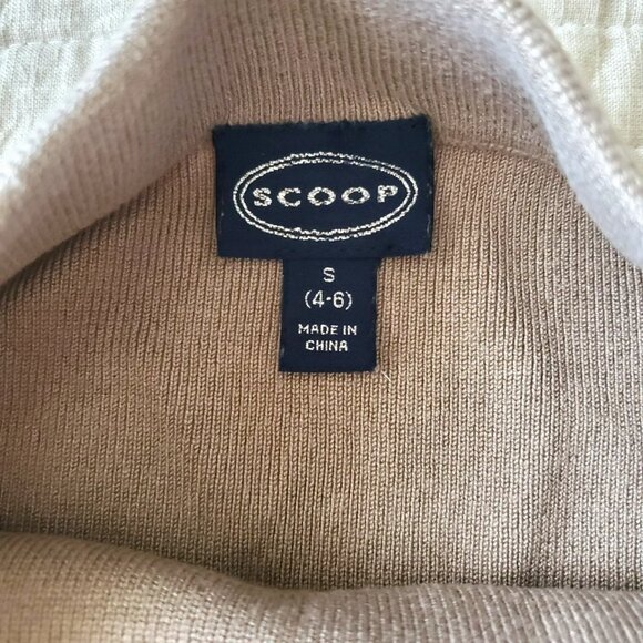 SKIRT SIZE S SCOOP KNIT MIDI ELASTIC WAIST COLOR BEIGE EXCELLENT CONDITION - Picture 2 of 5